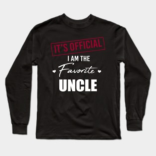 It's Official I Am The Favorite Uncle Long Sleeve T-Shirt